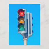 Herzförmiges Stopplicht, Akureyri, Island Postkarte (Vorderseite)