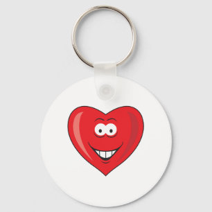 Herzförmiges Valentinsgesicht Schlüsselanhänger