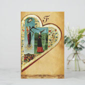 HERZFORTUNE UND LIEBE ALLEGORY Valentinstag Briefpapier (Stehend Vorderseite)