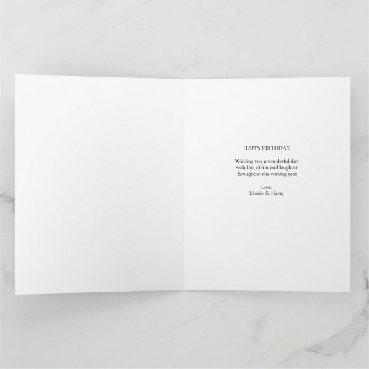 Herzfoto Collage 9 Bilderskriptname Geburtstag Karte (Innenseite)