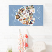 Herzfoto Collage heiraten Sie mir Blue Banner (Insitu)