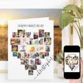 Herzfoto Collage Personalisiertes Drehbuch Geburts Karte