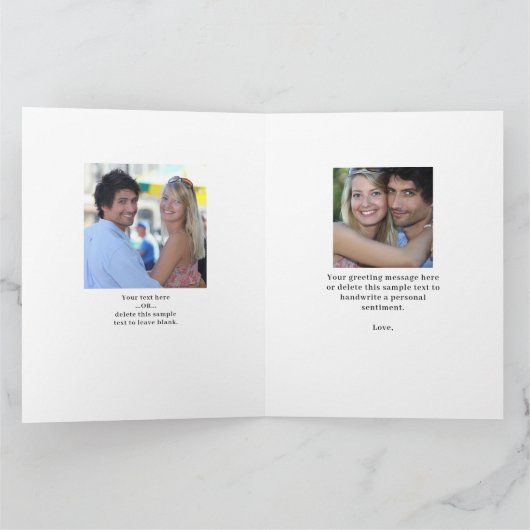 Herzfoto Collage Script Jubiläum Karte (Innenseite)