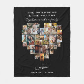 Herzfoto Collage Together Family Anniversary Fleecedecke (Vorderseite)