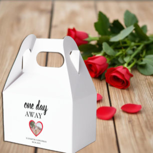 Herzfoto-Probeessen einen Tag vorher Geschenkschachtel