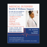 Herzfrequenz, Allgemeinmediziner, Krankenschwester Flyer<br><div class="desc">Herzfrequenz,  General Practitioner,  Krankenversicherung,  Flyer der medizinischen Werbung durch den Business Card Store.</div>