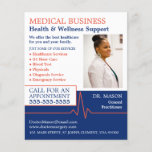 Herzfrequenz, Allgemeinmediziner, Krankenschwester Flyer<br><div class="desc">Herzfrequenz,  General Practitioner,  Krankenversicherung,  Flyer der medizinischen Werbung durch den Business Card Store.</div>