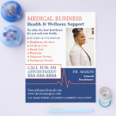 Herzfrequenz, Allgemeinmediziner, Krankenschwester Flyer (Einzeln)