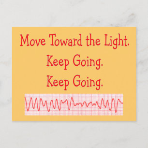 Herzfrequenz/ER Nurse Funny V-Fib Rhythmus Strip Postkarte