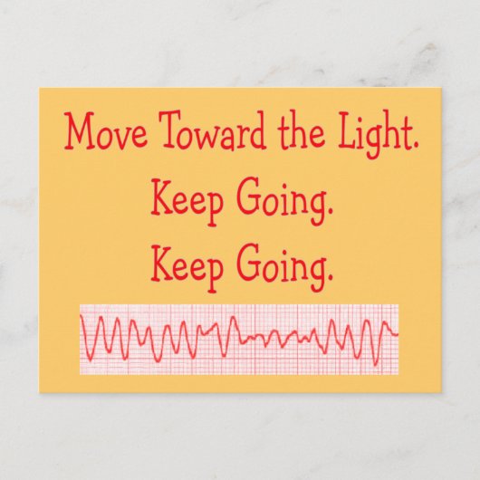 Herzfrequenz/ER Nurse Funny V-Fib Rhythmus Strip Postkarte (Vorderseite)