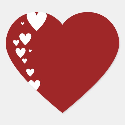 Herzfrequenz II Herz-Aufkleber (Vorderseite)