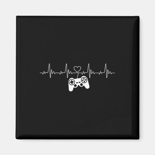Herzfrequenz-Konsole-Nerd-Gaming-Gadget-Spieler Magnet (Vorne)