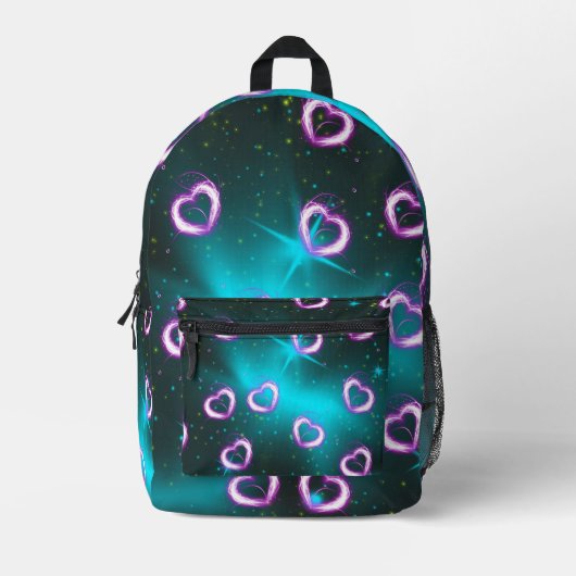 Herzgalaxie Bedruckter Rucksack (Vorderseite)
