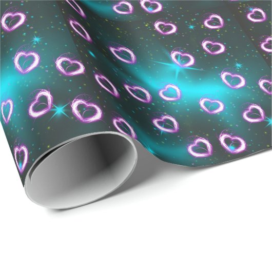 Herzgalaxie Geschenkpapier (Rolleneckpunkt)