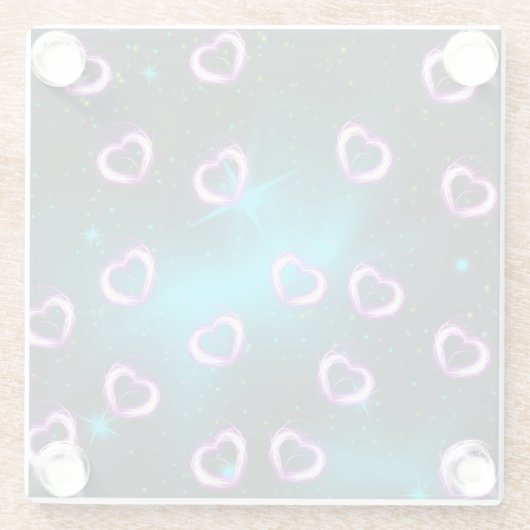 Herzgalaxie Glasuntersetzer (Rückseite)