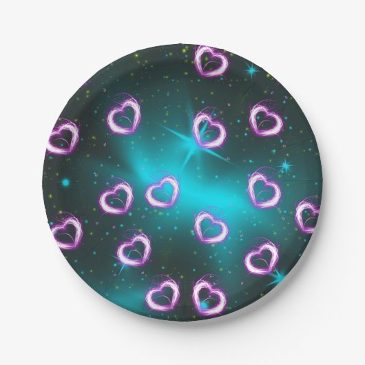Herzgalaxie Pappteller (Vorderseite)