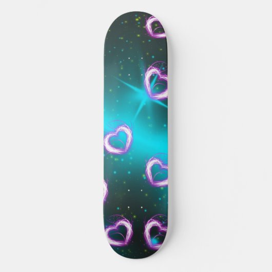 Herzgalaxie Skateboard (Vorderseite)