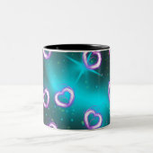 Herzgalaxie Zweifarbige Tasse (Mittel)
