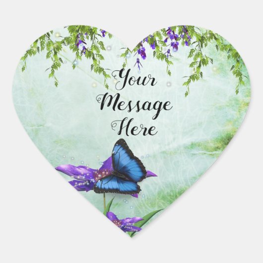 Herzgarten individuell anpassbar Herz-Aufkleber (Vorderseite)