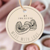 Herzgebackene Waren aus Liebe Rosa Geschenkanhänger