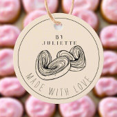 Herzgebackene Waren aus Liebe Rosa Geschenkanhänger