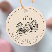 Herzgebackene Waren aus Liebe Rosa Geschenkanhänger