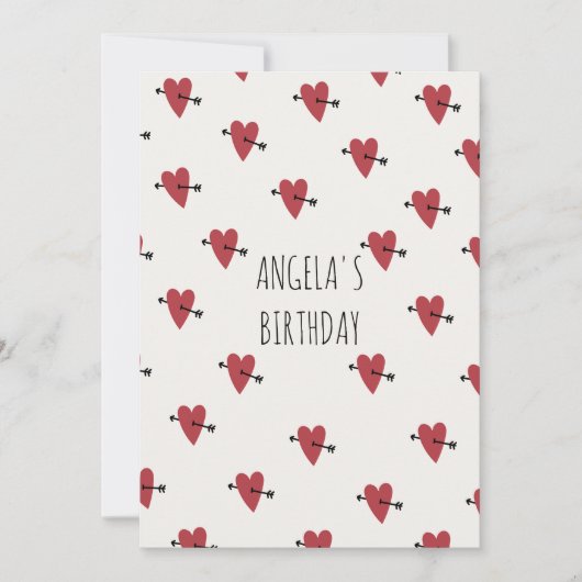 Herzgeburt Einladung (Vorderseite)