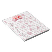 HerzgedankenValentin Personalisierte Aufgabenliste Notizblock (angewinkelt)