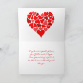 HERZGEFILTERTE LIEBE VALENTINKARTE DANKESKARTE (Innenseite)