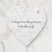 Herzgeformte vielen Dank in 4 Sprachen Geschenkanhänger (Rückseite)