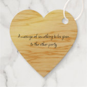 Herzgeformter Dank in 6 Sprachen Geschenkanhänger (Rückseite)