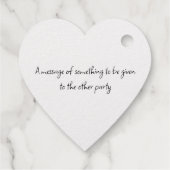 Herzgeformter Dank in 8 Sprachen Foil Tag (Rückseite)