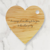 Herzgeformter Dank in 8 Sprachen Kalligraphie Geschenkanhänger (Rückseite)