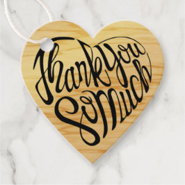Herzgeformter Dank so viel in 4 Sprachen Geschenkanhänger