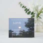 Herzgeformter Mond Postkarte (Stehend Vorderseite)