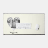 Herzgeformter Rahmen für das Upload-Foto Schreibtischunterlage (Tastatur & Maus)