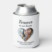 Herzgeformtes Foto für immer in unseren Herzen Dosenkühler (Kanne Vorderseite)