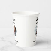 Herzgeformtes Foto für immer in unseren Herzen Pappbecher (Rechts)