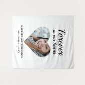 Herzgeformtes Foto für immer in unseren Herzen Wandteppich (Vorderseite (Horizontal))