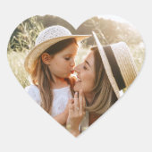 Herzgeformtes Foto Personalisierte Liebe Herz-Aufkleber (Vorderseite)