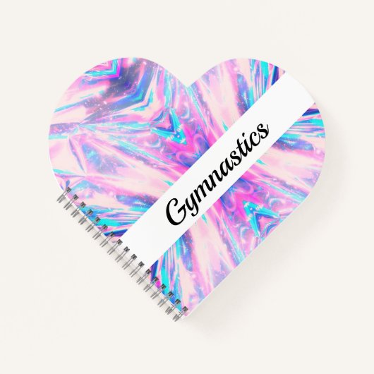 Herzgeformtes Gymnastik SpiralNotebook Notizblock (Vorderseite)