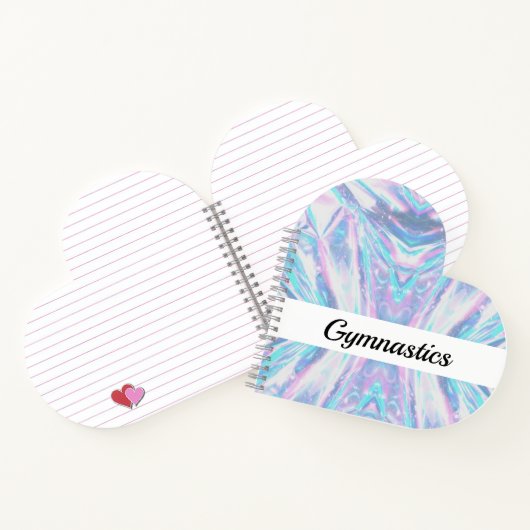 Herzgeformtes Gymnastik SpiralNotebook Notizblock (Innenseite)