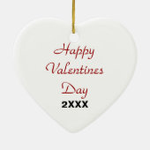 Herzgeformtes, lichtes Herz nach Maß  Keramik Ornament (Hinten)