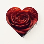 Herzgeformtes Rose SpiralNotebook Notizblock (Rückseite)