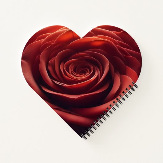 Herzgeformtes Rose SpiralNotebook Notizblock (Rückseite)