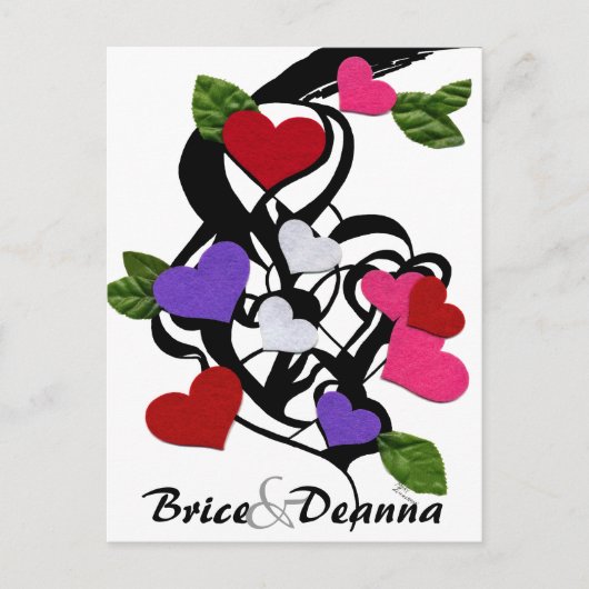 Herzgefühl Save the Date Ankündigungspostkarte (Vorderseite)