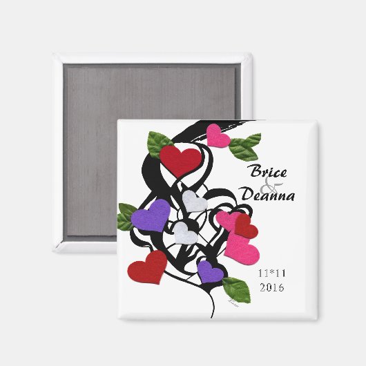 Herzgefühl Save the Date Magnet (Vorderseite/Rückseite)