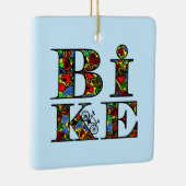 Herzgefüllter Fahrradtext Keramikornament (Rechts)