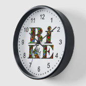Herzgefüllter Fahrradtext Uhr (Winkel)
