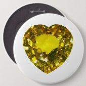 Herzgelber Edelstein Button (Vorne & Hinten)